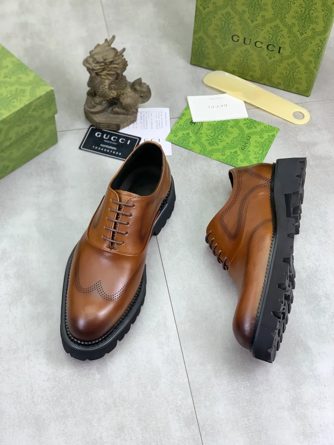 Men's Men's Shoes 💰P580 [New Style] 💰💎💎💎 [Gucci] GUCCI high-end men's formal business leather shoes, original order 1:1! Original imported high-end calfskin, original metal buckle, imported first-layer pigskin lining for feet, original high-end outsole, men's shoe size: 38-44